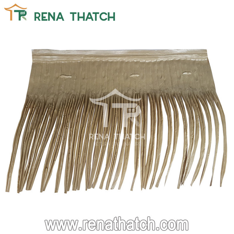 UV resistant synthetic artificial plastic Viva palm sheet thatch for gazebo thatch roof panels rolls for tiki bar