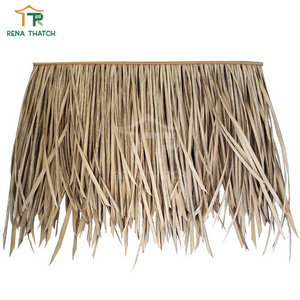 New eco-friendly plastic HDPE artificial thatch roof tiles synthetic thatch roof paja sintetica