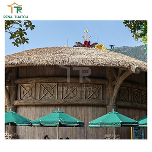 Outdoor Durable grass thatch roof gazebo artificial palm thatch cover for Korean thatch roof tiles