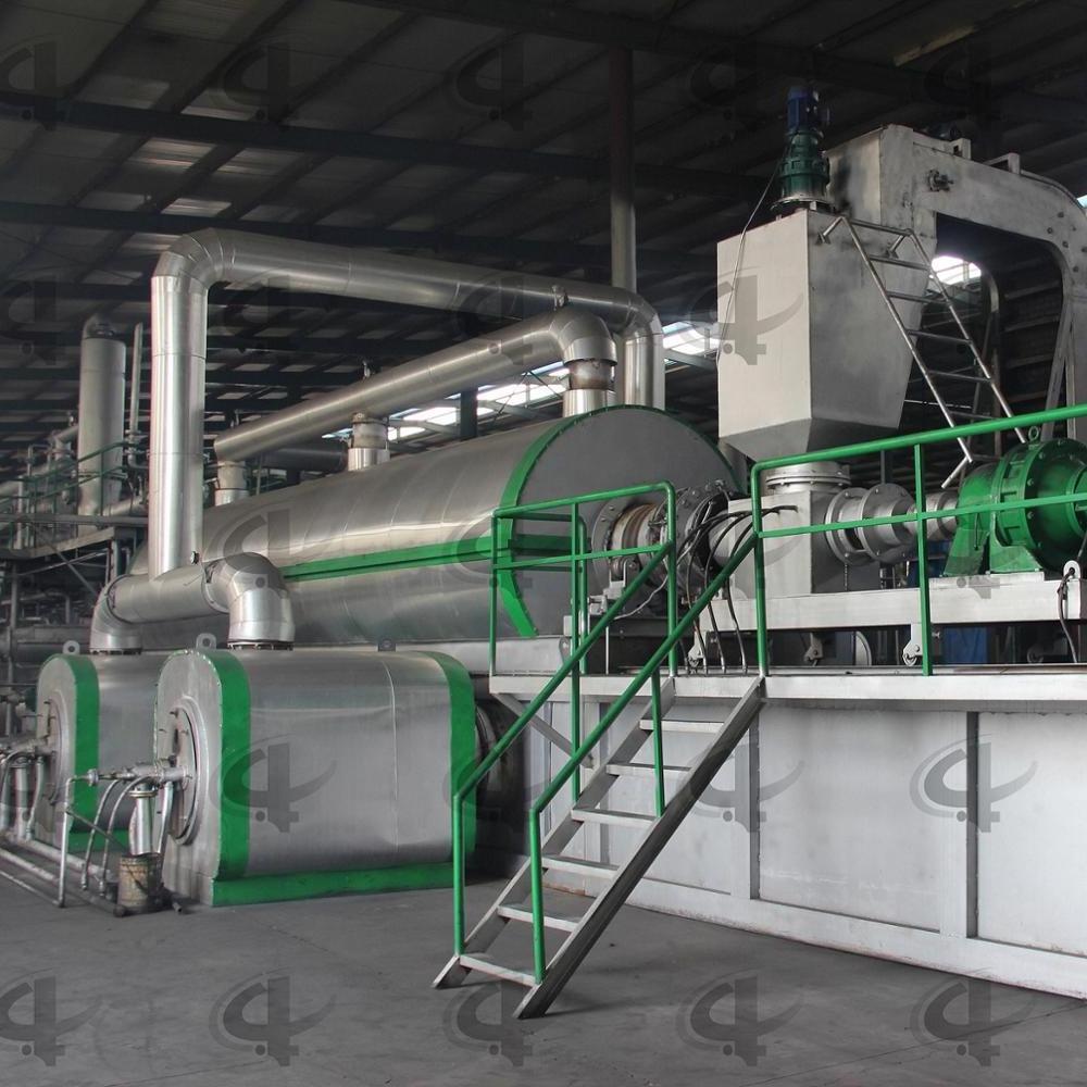 Continuous Pyrolysis Recycle Waste Tyre Plastic Rubber To Oil Equipment Machine