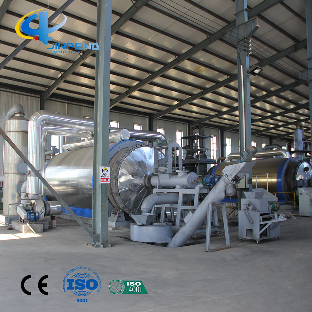 Continuous Pyrolysis Recycle Waste Tyre Plastic Rubber To Oil Equipment Machine