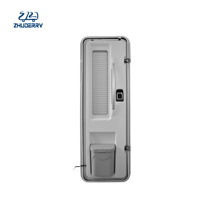 high strength aluminum alloy safety performance single point lock door for rv caravan trailer built-in screen door