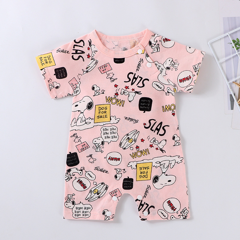 High Quality Baby Clothes 0-24 Months Gender Neutral Baby Clothes Baby Romper Jumpsuit Summer Short Unisex Knitted 100% Cotton