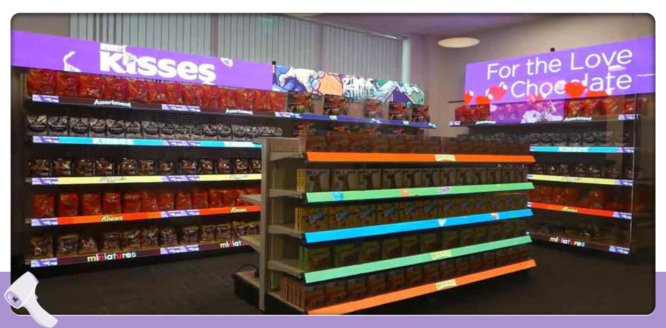 Quality p1.2 led shelf display advertising display supermarket shelf stretch led bar screen