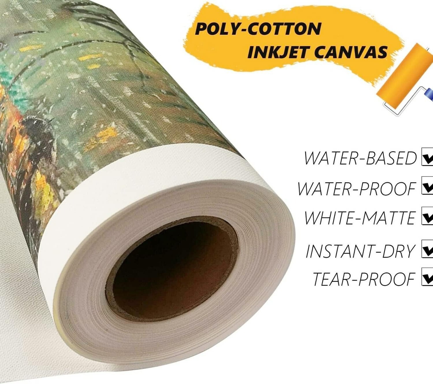 Glossy Or Matte Inkjet Canvas Roll,Inkjet Printing Art Canvas