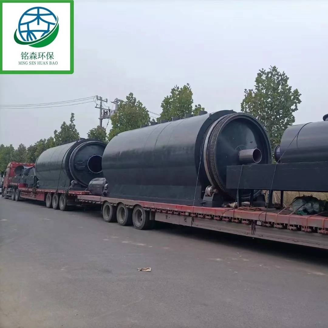 Professional waste tyre to fuel oil recycling pyrolysis plant