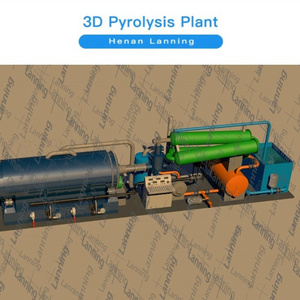 Small scale waste tyre plastic pyrolysis to fuel oil machine factory price