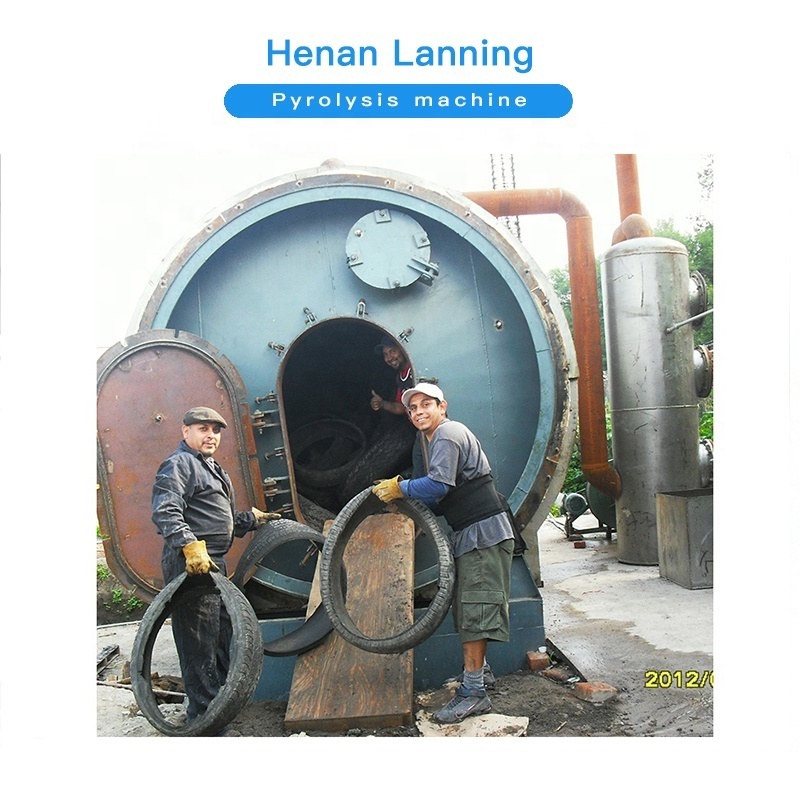 Lanning car tyre making machine used rubber tire recycling machine to fuel oil