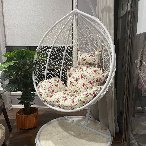 Living Room Single Rattan Rocking Rattan Chair Bird's Nest Hanging Chair Swing Steel Garden Egg Indoor Outdoor Furniture