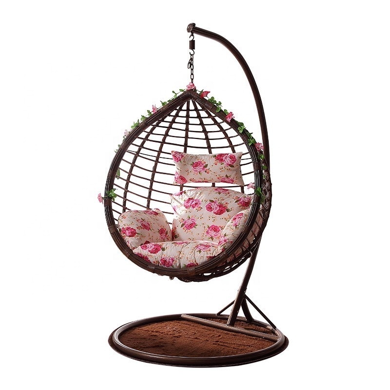 High-quality balcony leisure adult bird's nest outdoor Rattan Wicker Single Seat Hanging Egg Swing Chair