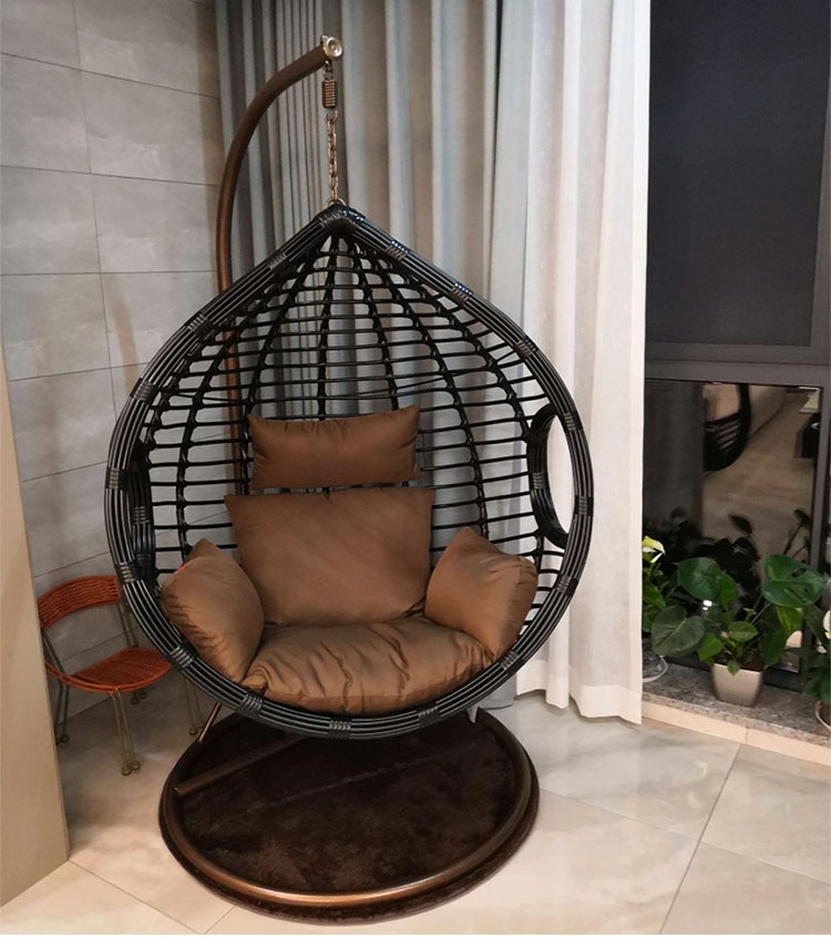 Swing Egg Chair Single Seat Perfect for Patio Garden Porch Backyard House Decor Indoor Outdoor Swing Chair