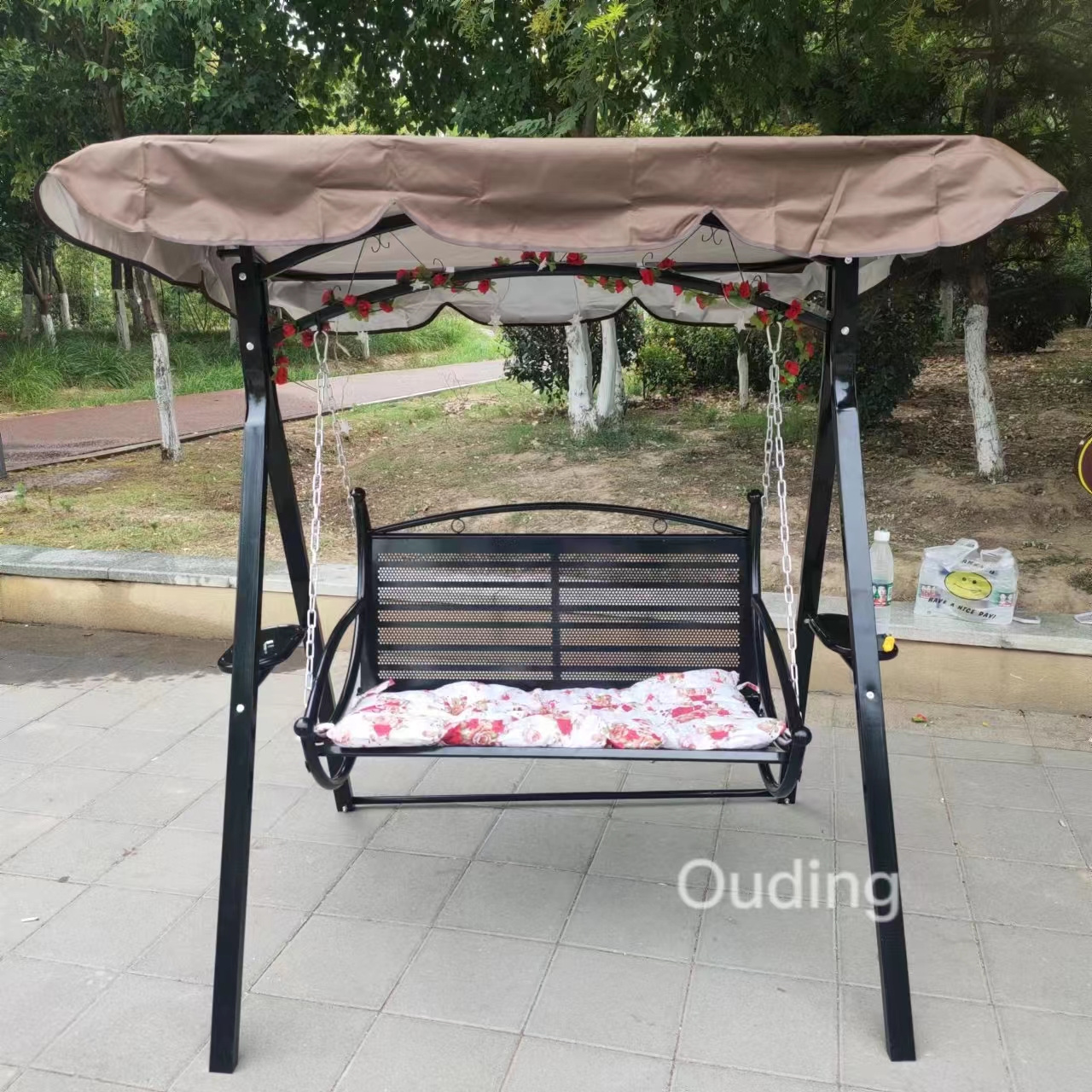 Swing Outdoor porch garden patio Lounge Chair 2-3 Person with Top Canopy