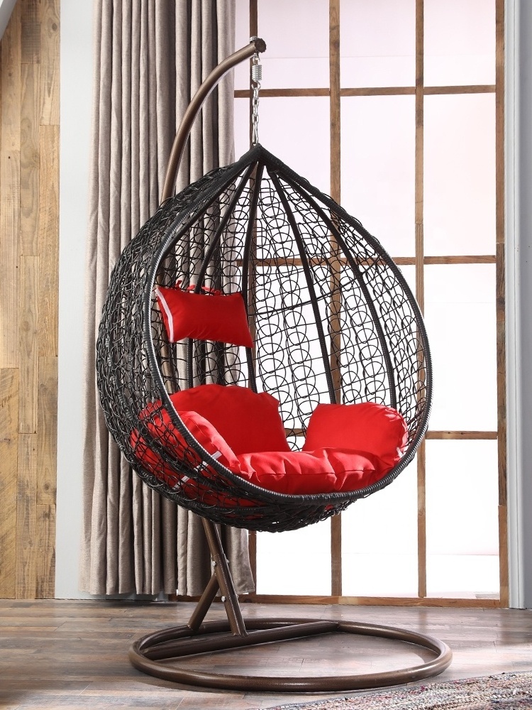 Outdoor swing hanging chair outdoor hammock Metal Hanging Hammock Porch swing chair with C steel stand