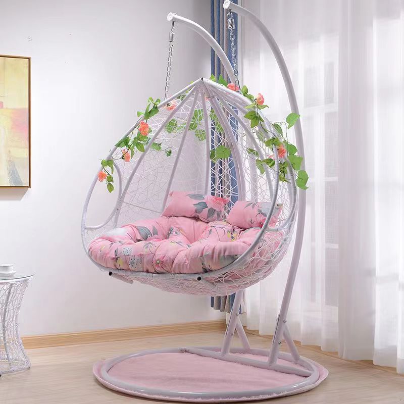 Handmade Hammocks Double Pole Hanging Basket Seat Swing Egg Hammock Chair for Garden Balcony