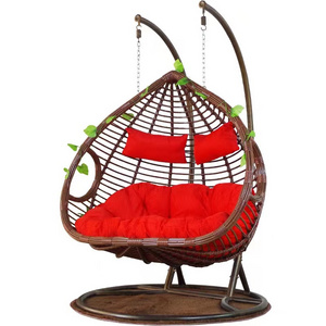 Garden Indoor Patio Furniture Set Luxury Two Seat Hanging Swing Chair Outdoor Double Egg Chair Swings