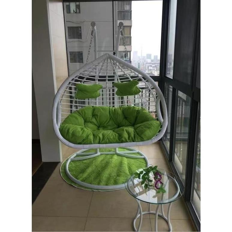 Garden Indoor Patio Furniture Set Luxury Two Seat Hanging Swing Chair Outdoor Double Egg Chair Swings