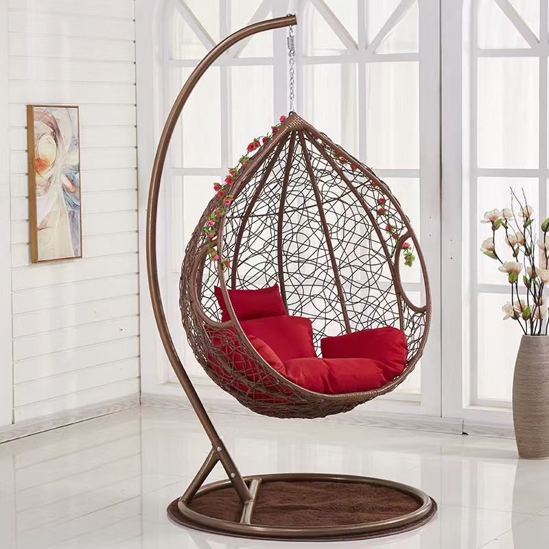 Rattan Living Room Patio Canopy Luxury Glass Gold Outdoor Garden Adults  And Door Hammock Swing Chair