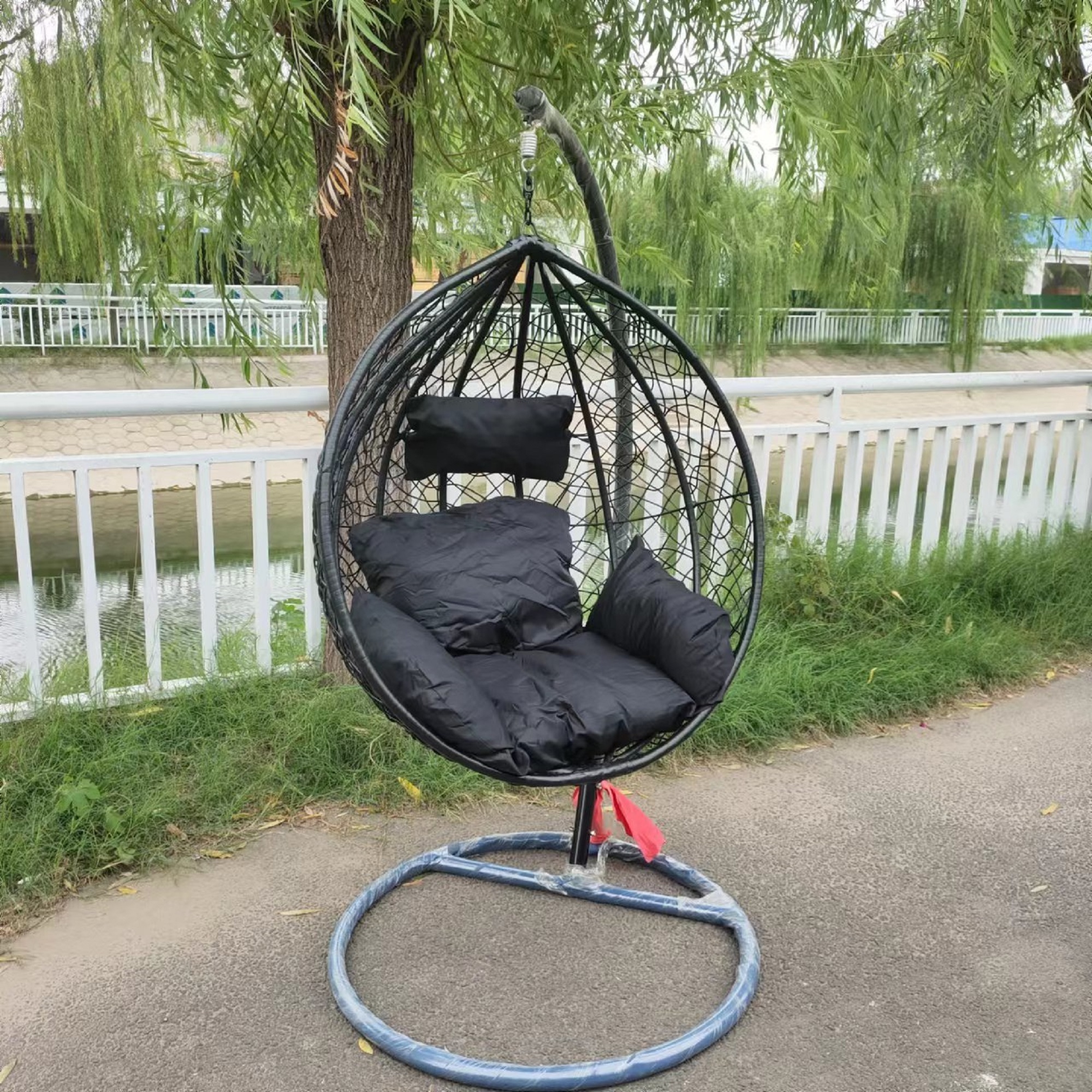 Adult Swing For Home Garden Swings Luxury Outdoor Hangers Rattan Black/gray  Hanging Chair