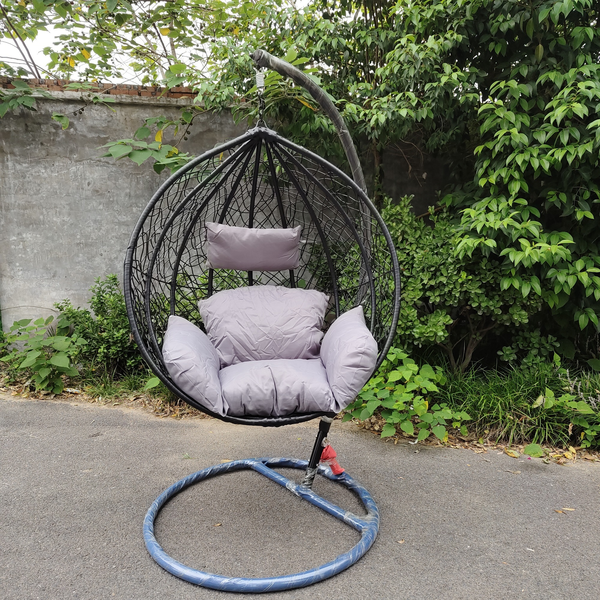 Adult Swing For Home Garden Swings Luxury Outdoor Hangers Rattan Black/gray  Hanging Chair