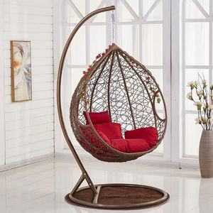 Beautiful single seat swing chair cheap hanging egg chairs for garden patio swings hanger