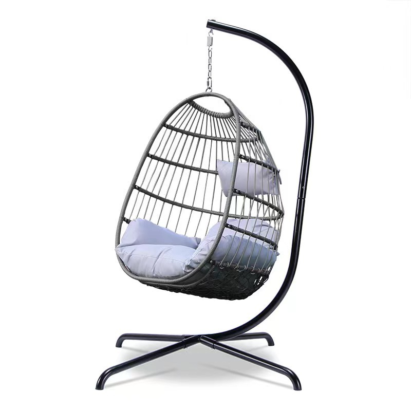 New design  carton packing outdoor and indoor rattan wicker egg swing chair