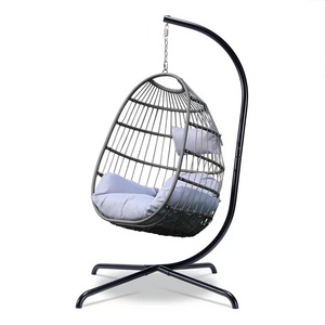 New design  carton packing outdoor and indoor rattan wicker egg swing chair