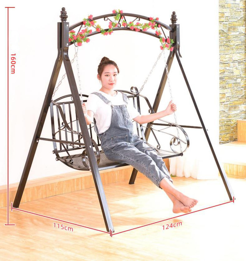 Manufacturer price swing steel chair garden egg-shaped rattan swing chair