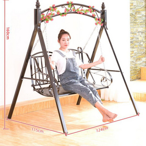 Manufacturer price swing steel chair garden egg-shaped rattan swing chair