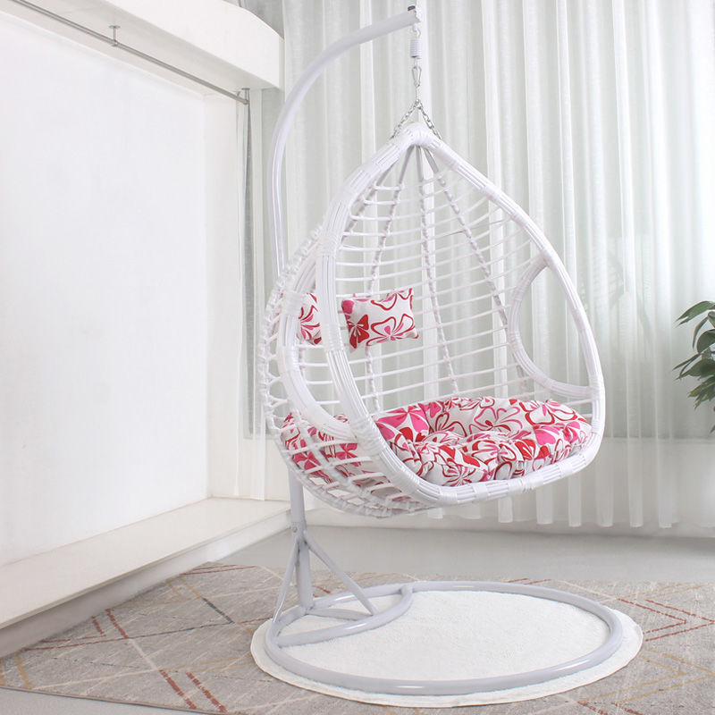 Cheap portable modern rattan egg-shaped suspension swing chair