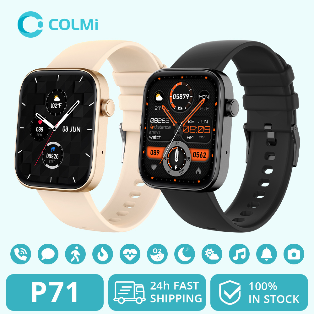 COLMI Hot Selling model P71 1.9 inches Display Voice Calling Voice Assistant IP68 Waterproof Smart Watch