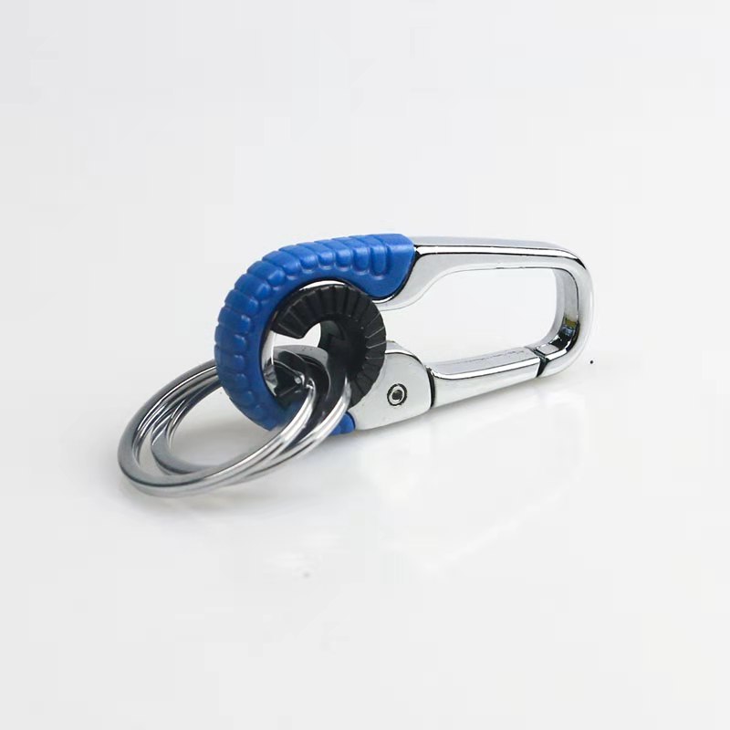 Double Ring Car Fishing Keyring Chains Tool Chest Durable Keychain Hook Stainless Steel Buckle Outdoor Carabiner Climbing Tool