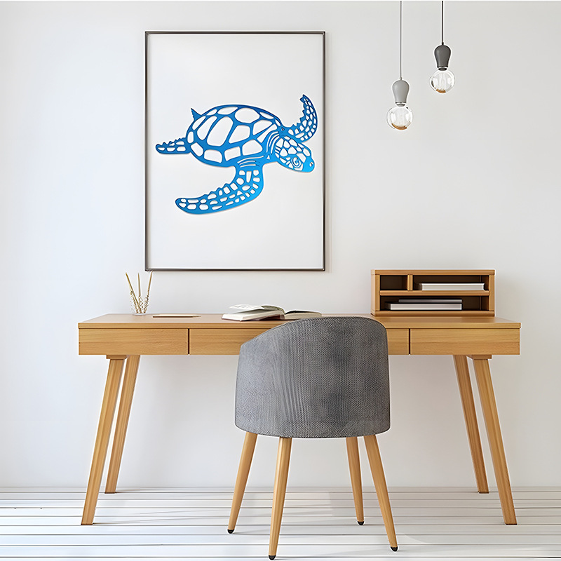 Metal Iron Art Turtle  Home Decoration Laser Cut Metal Sea Turtle Metal Wall Art Sea Decor Art Under The Sea Turtle Decor