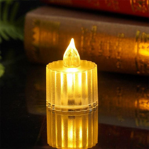 LED Electronic Candle Lamp Crystal Night Light Mini Tea Wax Birthday Proposal Statement Ins Arranging Props