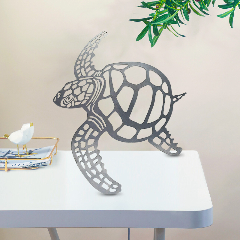 Metal Iron Art Turtle  Home Decoration Laser Cut Metal Sea Turtle Metal Wall Art Sea Decor Art Under The Sea Turtle Decor