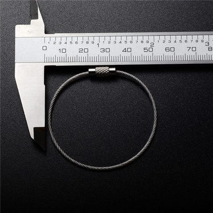 1.0mm 1.5mm 2.0mm Stainless Steel Cable Wire Rope Key Rings for Hanging Luggage Tag and ID Tag