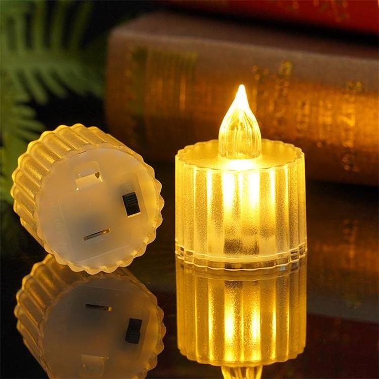 LED Electronic Candle Lamp Crystal Night Light Mini Tea Wax Birthday Proposal Statement Ins Arranging Props