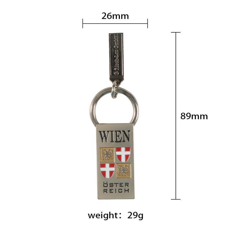 Customized Metal Keychain, Creative Gift For Vienna Tourism Commemorative Activities, Production Of Small Pendant Key Chain