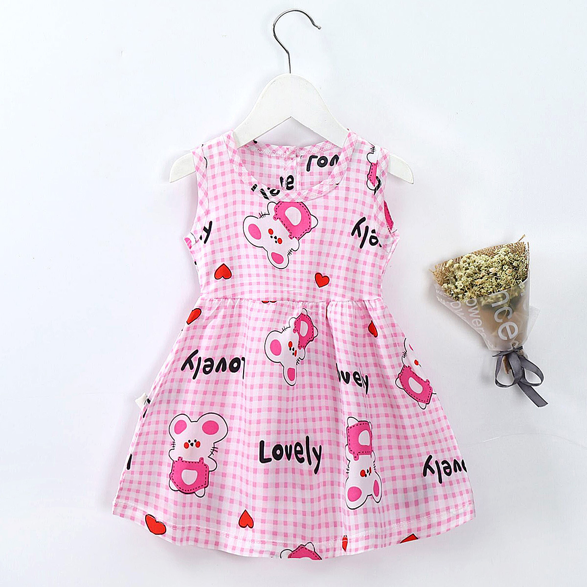 Factory Price Summer 9 Month Girl Princess Dresses Infant Clothing Printing Party Dress For 2-12 Years Old Girls