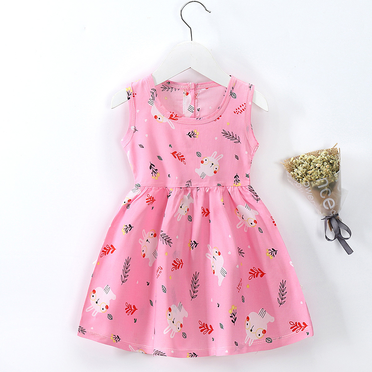 Factory Price Summer 9 Month Girl Princess Dresses Infant Clothing Printing Party Dress For 2-12 Years Old Girls