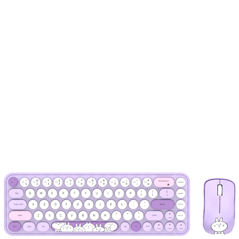 Mini Fashion Design Cute Round Key Keyboard For Girls And Kids Gift Wireless Keyboard and mouse set