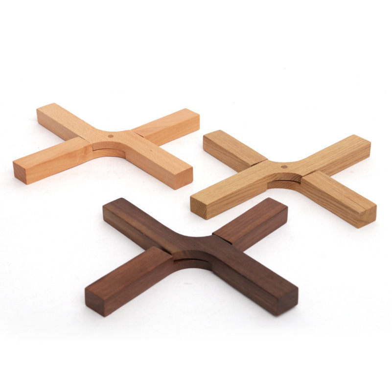 Wood Coaster Bamboo Pot Coaster Set Trivets for Pot Holders Bamboo Trivet Mat Foldable