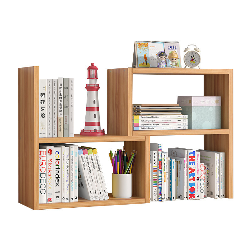 Adjustable Office Desk Organizer with Drawer Extendable Book Shelf Bamboo Wood Desk Accessories