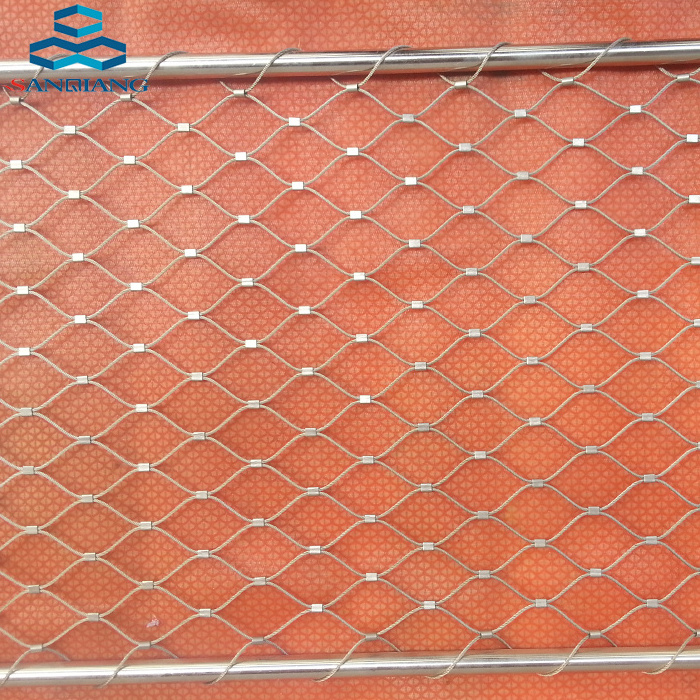 304 316 316l High strength Stainless Steel cable  Wire Rope Mesh Net for Aviary zoo mesh