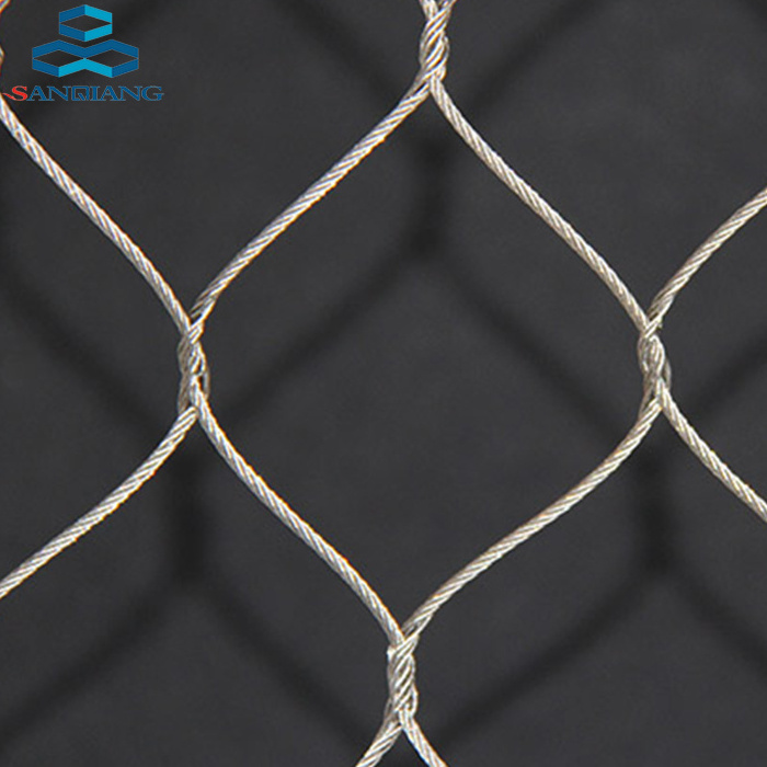 304 316 316l High strength Stainless Steel cable  Wire Rope Mesh Net for Aviary zoo mesh