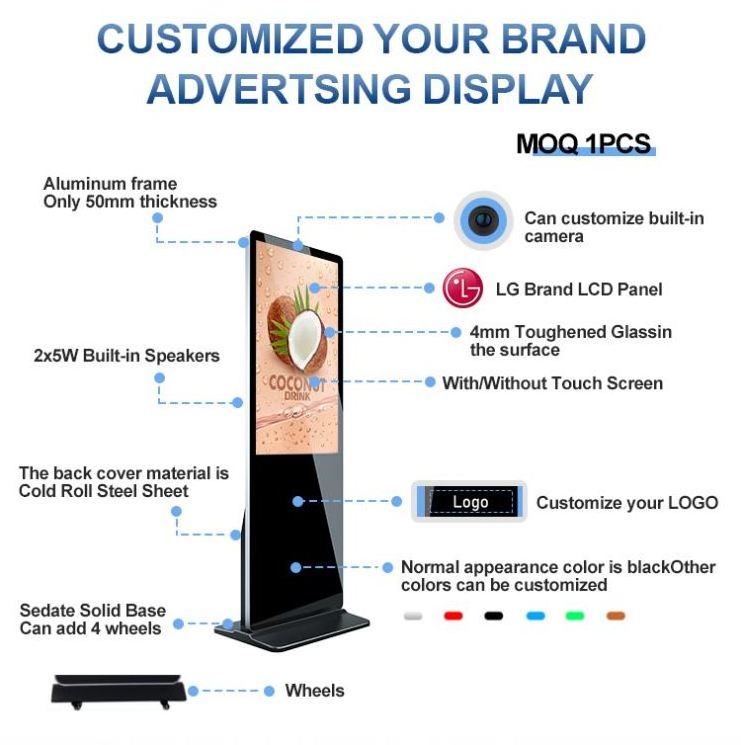 Wetol Lcd Signage Player Photo Booth Kiosk For Business: Meetings, Presentations And Digital Advertising.