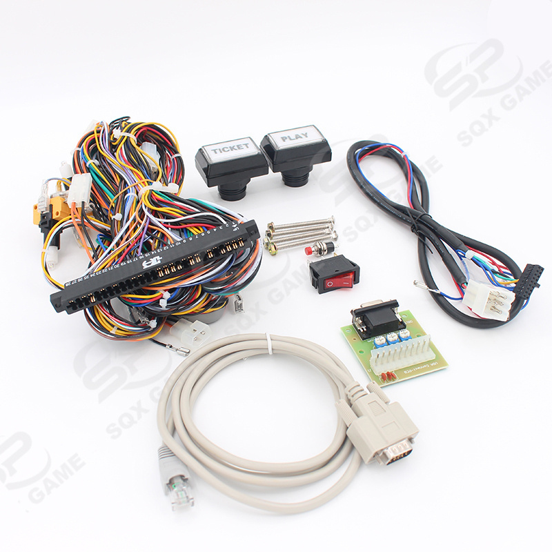 28 Pin POT O Gold Harness POG Fox 340s T340 Game PCB Board Kit Harness POG Wiring Harness Kit For Sale