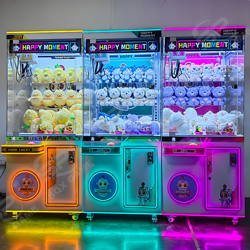 One-stop design mega mini claw machine prizes stuffed animals crane toy game claw machines