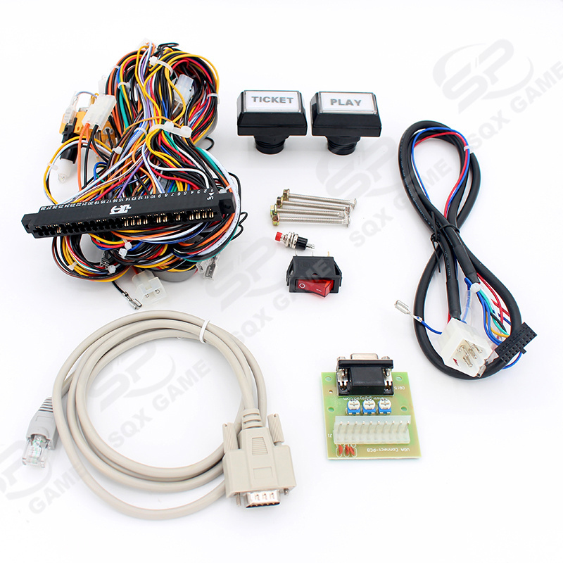 28 Pin POT O Gold Harness POG Fox 340s T340 Game PCB Board Kit Harness POG Wiring Harness Kit For Sale