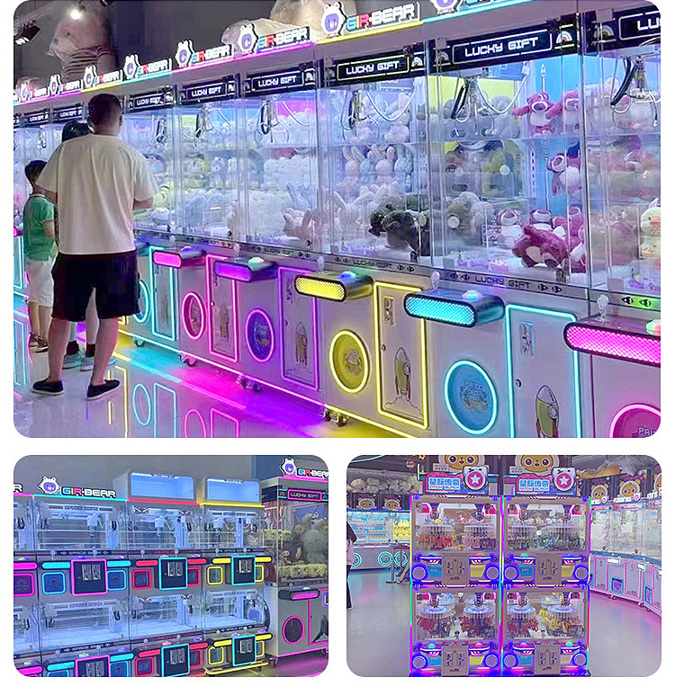 SQX Cheap Amusement Park Coin Operated Game Machine Personalized Custom Toy Vending Arcade Claw Crane Machine With Bill Acceptor