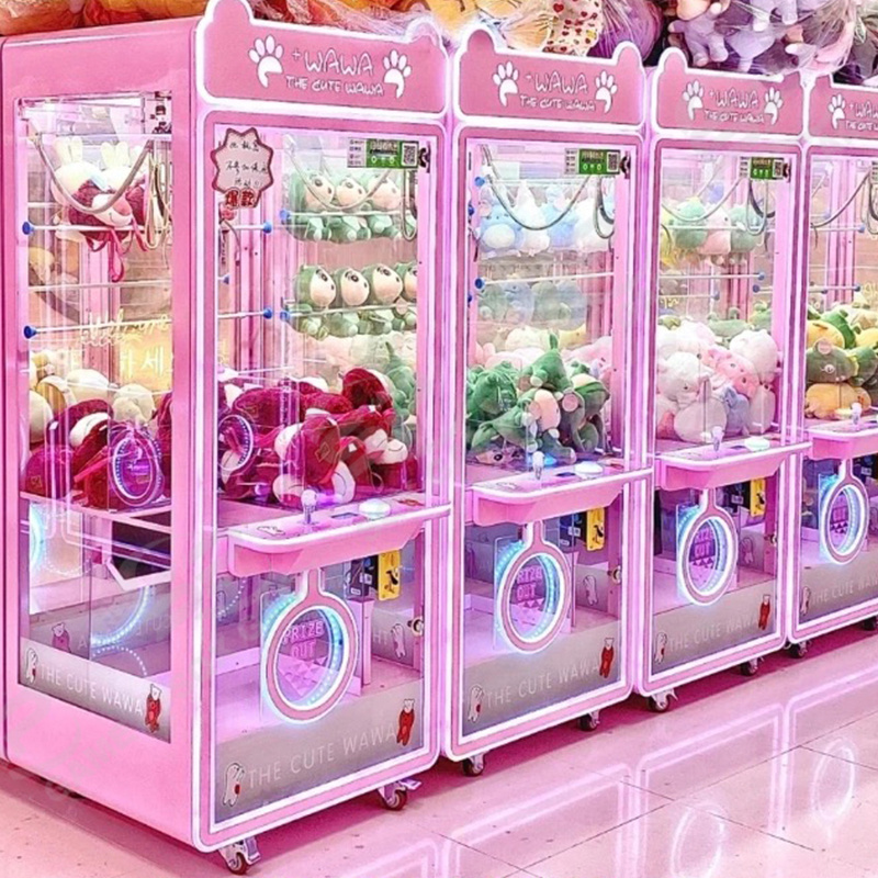 One-stop design mega mini claw machine prizes stuffed animals crane toy game claw machines